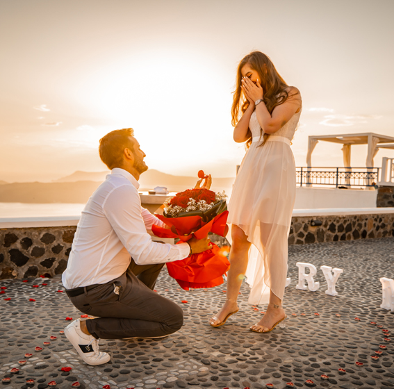 Santorini Wedding Proposal Packages - Santorini Proposal Photographer - Santorini Proposal Planner - Santorini Proposal Photoshoot