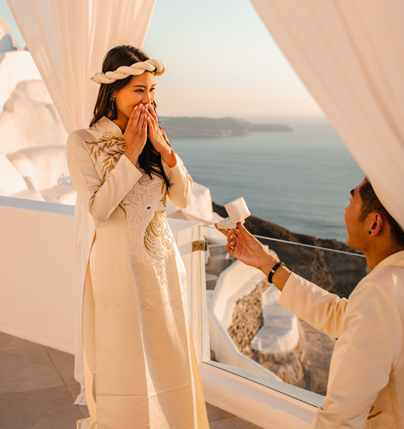 Santorini Wedding Proposal Packages - Santorini Proposal Photographer - Santorini Proposal Planner - Santorini Proposal Photoshoot