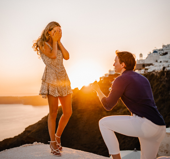 Santorini Wedding Proposal Packages - Santorini Proposal Photographer - Santorini Proposal Planner - Santorini Proposal Photoshoot